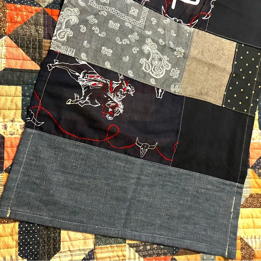 CUSTOM RRL/RL PATCHWORK SCARF (100% UPCYCLED RALPH LAUREN FABRICS)- 1 OF A KIND